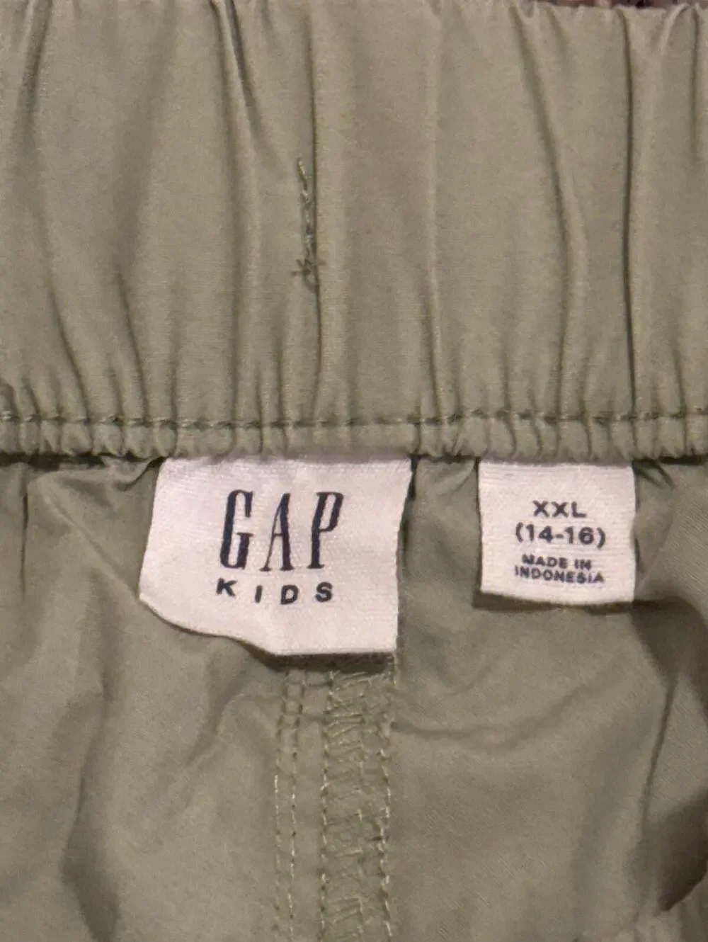 GAP Kids Cargo Pants XXL Olive Green Casual Utility